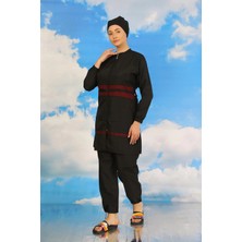 İlkyaz Fashion Kadın Tam Tesettür Mayo Siyah