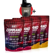 SSN Sports Style Nutrition Ssn Command Quadro Whey 30 gr x 60 Sachets 1800 gr Mıx 5(Çilek-Muz)