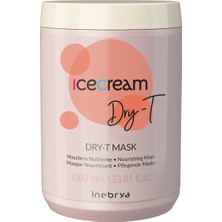 Inebrya Ice Cream Dry‑T Kuru ve İşlem Görmüş Saçlar İçin Besleyici Maske 1000ml