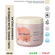 Inebrya Ice Cream Dry‑T Kuru ve İşlem Görmüş Saçlar İçin Besleyici Maske 500ml