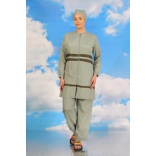 İlkyaz Fashion Kadın Tam Tesettür Mayo Su Yeşili