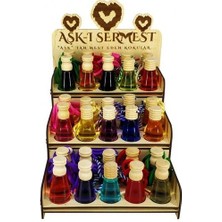 Koku Hanem Toptan Aşk-I Sermest Beyaz Ahşap Standlı 90 Adet 12 ml Lacostee Redd Araç Parfümü Oto Araba Kokusu