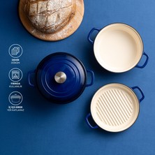 Emsan Fortino Cast Döküm Tencere Seti Lacivert