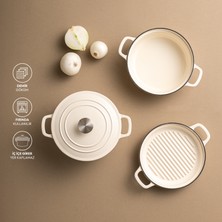 Emsan Fortino Cast Döküm Tencere Cream