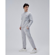 Moon Cover Mooncover Erkek Double Face Pike Eşofman Takımı – Nakış Detaylı Gri