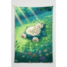 Charmbi Pokemon Duvar Örtüsü – Çok Renkli Anime Temalı Kumaş Oda Dekoru Tapestry