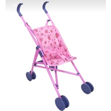 Hepsilazım Oyuncak Puset Katlanabilir Bebek Arabası Pembe Baston Plastik