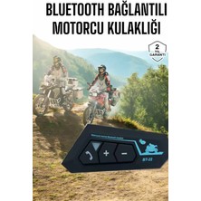 İlkyaz Fashion Interkom Intercom Kask Kulaklık BT22 Bluetooth Motosiklet Kulaklık 5.0 Bluetooth ILKYZHB-RS3455