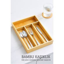 İlkyaz Fashion Bambu Çekmece Içi Kaşıklık Organizer  ILKYZHB-RS3455