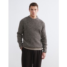 Bisiklet Yaka Yün Karışımlı Erkek Triko Kazak