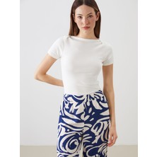 Lc Waikiki Yeni Sezon Kayık Yaka Kadın Tişört