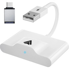 İlkyaz Fashion Ally Usb+Type-C Android Kablosuz Carplay Adaptör Çevirici - Youtube Netflix Tiktok Video Yansıtı