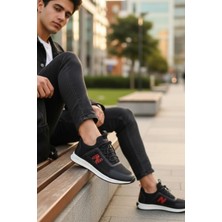 Enoch Erkek Kırmızı Amblem Detaylı Esnek Tabanlı Günlük Spor Ayakkabı Sneaker