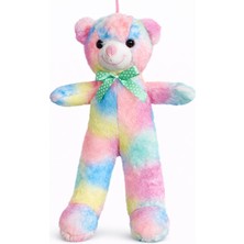 InTrio 50 cm Renkli Kurdeleli Ayıcık Peluş Oyuncak – Yumuşak Dokulu, Sevimli Tasarım