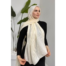 Merven Akyüz Naia Dalga Desen Pamuk Jakar Şal Ekru