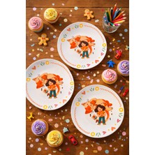 Grandora Sevimli Kedi & Çocuk Figürlü 6'lı 20 cm Çocuk Desenli Pasta Tatlı Tabağı Seti, Çocuk Tabağı