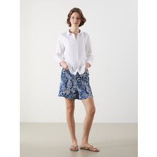 Lc Waikiki Yeni Sezon Beli Lastikli Çiçekli Kadın Şort