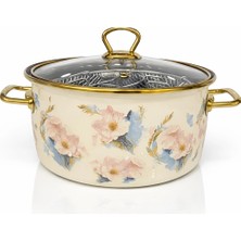 Pr Home Flower Emaye Kızartma Tenceresi 22 cm