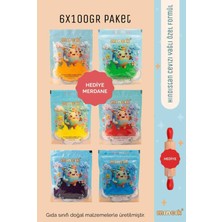 MINCIK OYUNCAK Doğal Oyun Hamuru 6'lı Set+Afşap Merdane