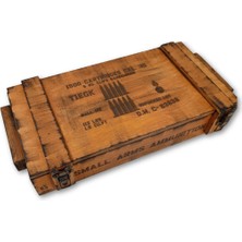 PremiumPort El Yapımı Dekoratif Çok Amaçlı Cephane Kutusu 40X20CM, Şık ve Fonksiyonel