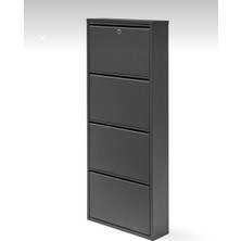 Avesta 4 Kapaklı Metal Ayakkabılık Antrasit
