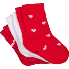 Civil Baby Kalp 3'lü 6-18 Ay Bebek Kız Çorap Set - Standart 12 Ay