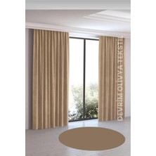 Braventa Collection Denge Perde (8838) Bej (Sütlü-Kahve) Blackout Perde Lüks 1. Sınıf Işık Geçirmez Karartma Perde Bej 1
