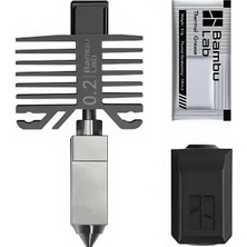 Masitte Bambu Lab 3D Yazıcı Paslanmaz Çelik 0.2 Nozul Tertibatı Sıcak Ucu [x1/p1 Serisi Için]