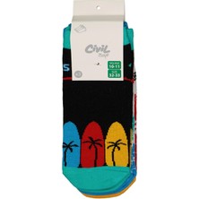 Civil Boys Surfing 3'lü 2-12 Yaş Erkek Patik Çorap - Standart 2-3 Yaş