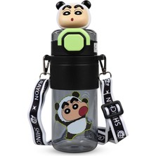 Vagonlife Crayon Shinchan Pipetli Matara 650 ml - Siyah