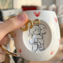 BSK Ceramics Handmade CARRY MY LOVE Harfli Porselen Kupa B Harfi