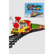 SmartFox Retro Tren Seti – Işıklı ve Sesli Oyuncak Tren, Raylı Lokomotif Seti