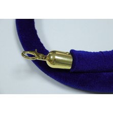 Lacivert / Navy Blue Protokol Bariyer Halatı 150CM Ithal Kancalı Kadife (Kanca Ucu Sarı Renk)