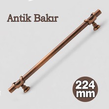 Badem10 Arsin Düz Soft Parlak Antik Bakır Çekmece Kulp 224 mm Modern Metal Dolap Kulbu Mutfak Banyo Gardırop