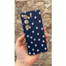 Vip Case Tecno Camon 40 Pro Uyumlu Mini Papatya Desenli Silikon Darbe Emici Klasik Korumalı Rubber Kılıf 277