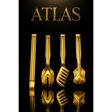 Nazlım Altın Kaplama Servis Maşa Seti