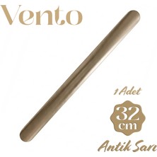 Badem10 Vento Düz Antik Sarı Kulp 320 mm Uzun Metal Dolap Gardırop Mutfak Banyo Kulbu Modern Tasarım
