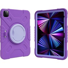 MobaxAksesuar Apple iPad 11.nesil A16 11INÇ/10.NESIL 10.9inç Kılıf Askılı Silikon Handle Ring Yüzüklü Amour Tank Case