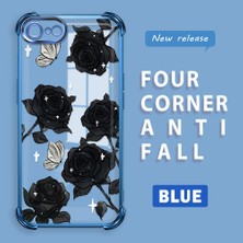 HONTINGA iPhone 7 ile Uyumlu Şeffaf Kılıfı Düşüme Önleyici Basitlik Anti Düşme Kamera Korumali Gül Desen Yumuşak Silikon Telefon Kılıfı Kadın ve Erkek Için Uygundur K3-0219