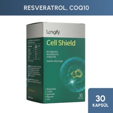 Longify Cell Shield Resveratrol, Koenzim Q10, Kuersetin, Piperin, Çinko Takviye Edici Gıda 30 Kapsül