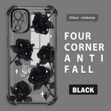 HONTINGA Xiaomi Redmi Note 10 4g ile Uyumlu Şeffaf Kılıfı Düşüme Önleyici Basitlik Anti Düşme Kamera Korumali Gül Desen Yumuşak Silikon Telefon Kılıfı Kadın ve Erkek Için Uygundur K3-0219