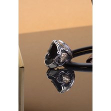 Innuendo Mistik Topaz Selçuklu Kartalı 925 Ayar Gümüş Erkek Yüzük