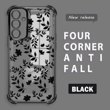 HONTINGA Samsung Galaxy A25 ile Uyumlu Şeffaf Kılıfı Düşüme Önleyici Basitlik Anti Düşme Kamera Korumali Dal Desen Yumuşak Silikon Telefon Kılıfı Kadın ve Erkek Için Uygundur K3-0221