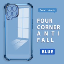 HONTINGA Samsung Galaxy M33 5g ile Uyumlu Şeffaf Kılıfı Düşüme Önleyici Basitlik Anti Düşme Kamera Korumali Desen Yumuşak Silikon Telefon Kılıfı Kadın ve Erkek Için Uygundur K3-0000