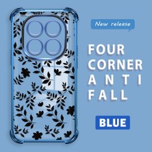 HONTINGA Xiaomi Redmi Note 14 Pro 4g ile Uyumlu Şeffaf Kılıfı Düşüme Önleyici Basitlik Anti Düşme Kamera Korumali Dal Desen Yumuşak Silikon Telefon Kılıfı Kadın ve Erkek Için Uygundur K3-0221