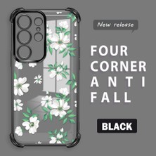 HONTINGA Samsung Galaxy S23 Ultra ile Uyumlu Şeffaf Kılıfı Düşüme Önleyici Basitlik Anti Düşme Kamera Korumali Çiçek Desen Yumuşak Silikon Telefon Kılıfı Kadın ve Erkek Için Uygundur K3-0222