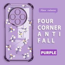 HONTINGA Xiaomi Redmi 14C ile Uyumlu Şeffaf Kılıfı Düşüme Önleyici Basitlik Anti Düşme Kamera Korumali Çiçek Dalı Desen Yumuşak Silikon Telefon Kılıfı Kadın ve Erkek Için Uygundur K3-0220