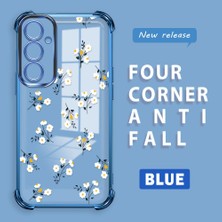 HONTINGA Samsung Galaxy A24 ile Uyumlu Şeffaf Kılıfı Düşüme Önleyici Basitlik Anti Düşme Kamera Korumali Çiçek Dalı Desen Yumuşak Silikon Telefon Kılıfı Kadın ve Erkek Için Uygundur K3-0220