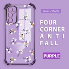 HONTINGA Samsung Galaxy M23 5g ile Uyumlu Şeffaf Kılıfı Düşüme Önleyici Basitlik Anti Düşme Kamera Korumali Çiçek Dalı Desen Yumuşak Silikon Telefon Kılıfı Kadın ve Erkek Için Uygundur K3-0220