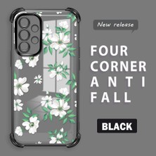 HONTINGA Samsung Galaxy A52 ile Uyumlu Şeffaf Kılıfı Düşüme Önleyici Basitlik Anti Düşme Kamera Korumali Çiçek Desen Yumuşak Silikon Telefon Kılıfı Kadın ve Erkek Için Uygundur K3-0222